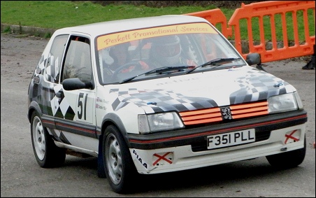  Nikki Peskett and Debbie Miller had a good day in this Peugeot 205 GTi