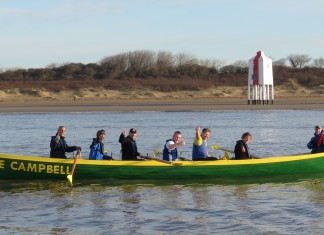 Gig rowing in Burnham-on-Sea