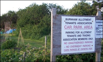 The land borders Burnham-On-Sea allotments