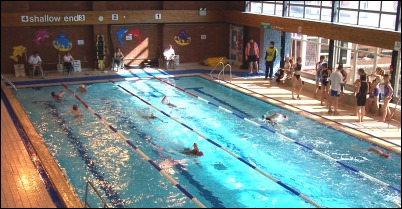 Swimmers compete in the Burnham Aquathon on Sunday April 9th