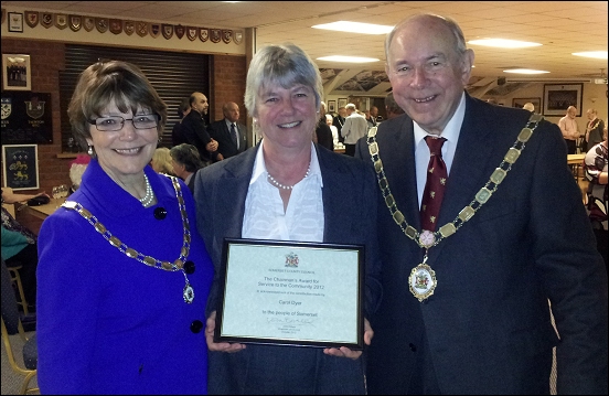 Berrow parish councillor honoured for her service to the community