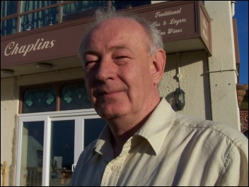 Colin Spence of Chaplins pub in Burnham-On-Sea