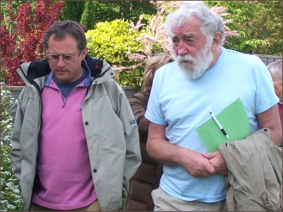 Andrew Manning, spokesman for kNOll to Wind Farm, pictured with David Bellamy