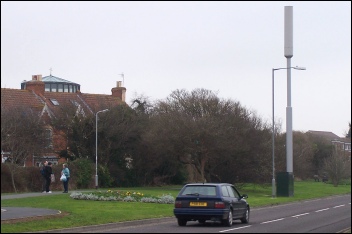 The Marine Drive phone mast