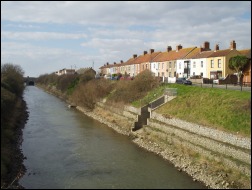 The River Brue in Highbridge