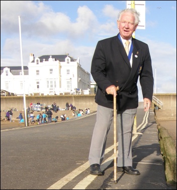 Burnham's Deputy Mayor, Cllr Neville Jones, on Burnham jetty