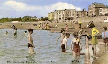 Burnham-On-Sea Paddling Pool in the early 1900s