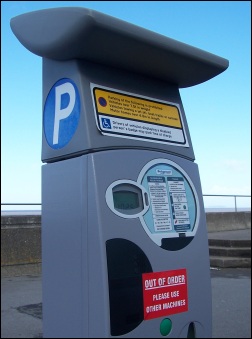 One of the parking payment machines on Burnham-On-Sea seafront