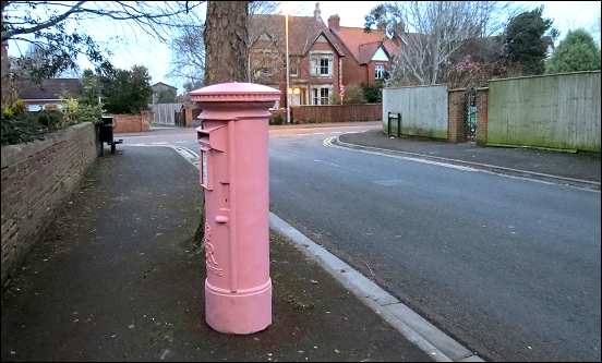 Pink post office box