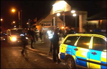 Police break up the group during the incident