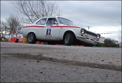 Enwright and Lovegrove in their car