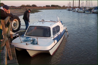 Mr Geach boards his vessel this week