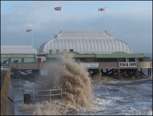 Storm waves at Burnham-On-Sea, Somerset