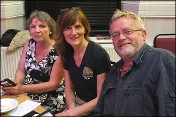 Joanne Schofield from Jelli Records, Oliver Hulme from Farmfest and Sally Edwards from BOSfest