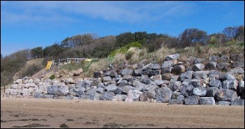 Sea defences at The Colony in Burnham-On-Sea