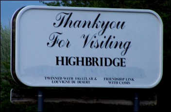 Another sign with Burnham-On-Sea painted over