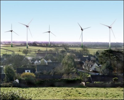 The proposed wind farm at Brent Knoll