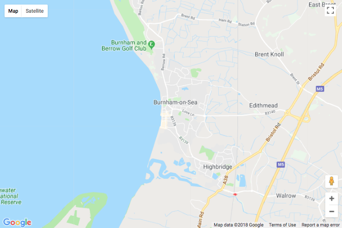 Burnham On Sea Map Maps For Burnham-On-Sea - Burnham-On-Sea.com