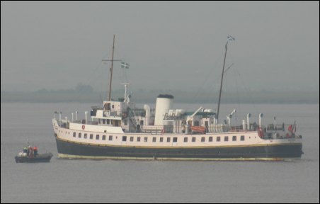 The Balmoral ship was met by Bridgwater Bay's Harbour Master