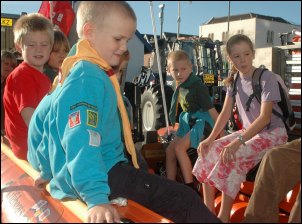 The beavers enjoying their time at the lifeboat station