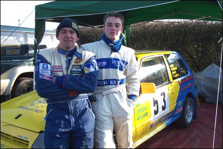 Burnham's Mark Carrow and Luke Carrow with their Suzuki Swift