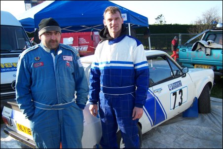 Stephen Leigh and Ian Crafer from Burnham next to their Escort