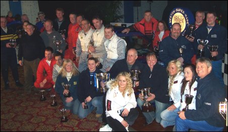 The prize winners gather together to celebrate at the end of the 2006 Brean Rally