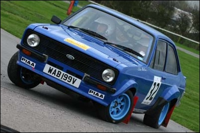 You can almost smell the burning rubber as a car tears around a bend at the 2005 Brean Rally [Photo: Al Crook]