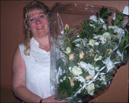 Organiser Dee Emery was presented with a bouquet of flowers