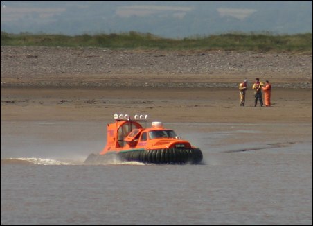 The Spirit Of Lelaina in action on Stert Island during Saturday's exercise.