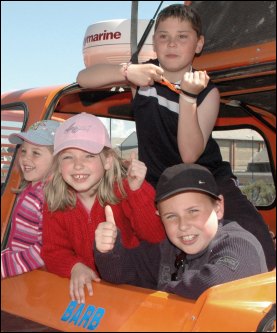 Young supporters at the hovercraft open day [Pic: Mike Lang]