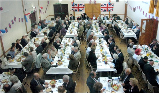The banquet before the unveiling of the Frank Foley statue, held in Highbridge Community Hall for around 140 guests. 