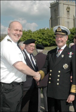 Alan Miller, chairman of BARB, with Admiral Sir Michaeel Laird KBE CBE