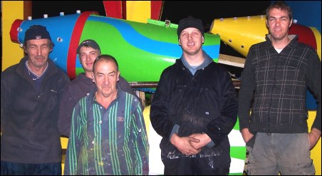 Ready for Carnival! Ashley Galley, Andy Galley, Neil Bishop, Stuart Carpenter and Roger Cross from the Hillview Carnival Club