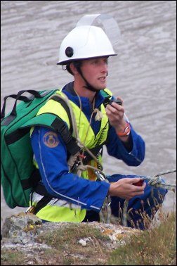 Stuart Browning of the Cliff Rescue Team