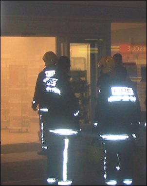 Smoke billowed from the store in Burnham High Street