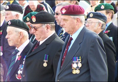 Ex service personnel at Sunday's ceremony