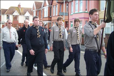 Scouts from Burnham-On-Sea in Sunday's procession