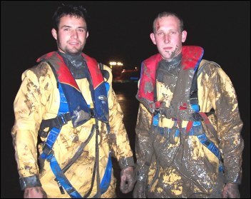 Coastguard Mud Rescue Team members Stuart Browning and Dave Welland, who freed the man from the mud.