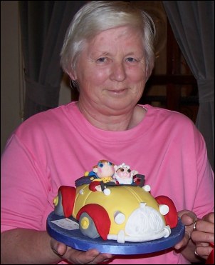 Jackie Skinner with her winning cake
