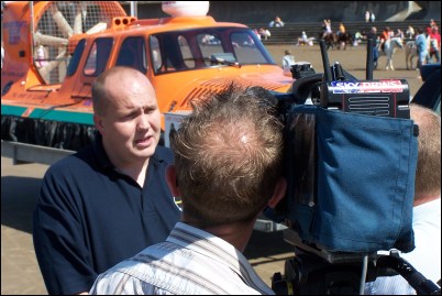 Alan Miller being interviewed by the Sky News