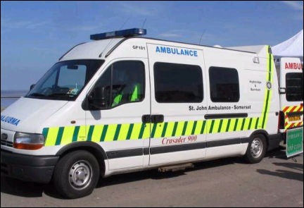 The St John Ambulance involved in the incident