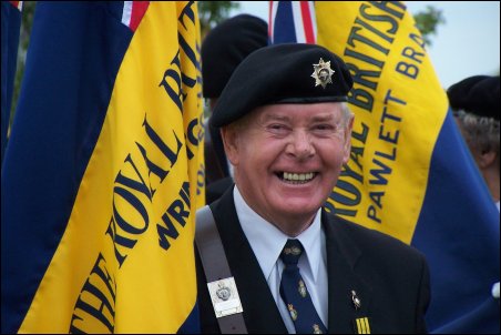 Mike Wool of Wrington Royal British Legion was among those on parade at the special VE/VJ Day anniversary