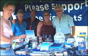 Burnham RNLI supporters Catriona Newman, Roy and Dot Hall, and Eric and Mary Summers