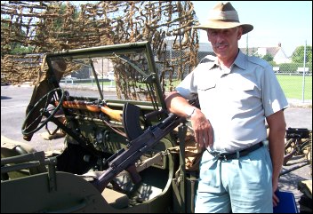 Nick Van Der Bijl, one of the event's organisers, with one of the many wartime and vintage vehicles on display