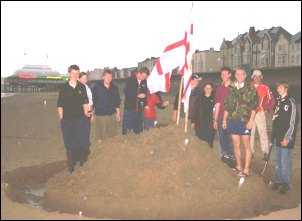 The Venture Scouts with their sandcastle