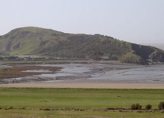 Brean Down photographed from Uphill