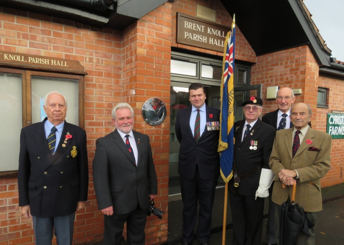 Brent Knoll ceremony sees WW1 plaque unveiled by Burnham's MP James Heappey