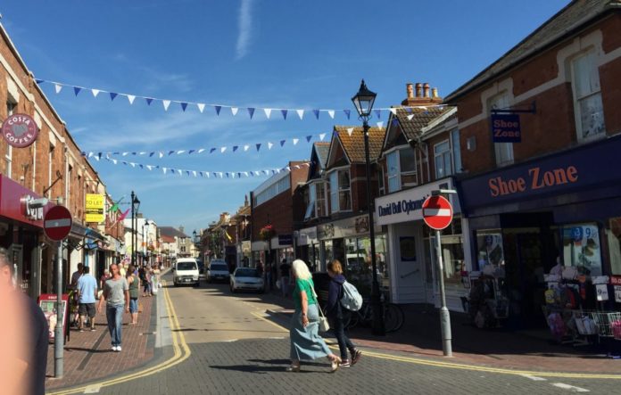 Bunting in Burnham-On-Sea High Street