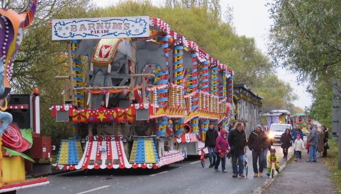 Visitors passing the Ramblers CC cart up close in Burnham-On-Sea